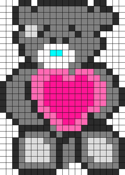 Рисование в тетради мишка по клеточками