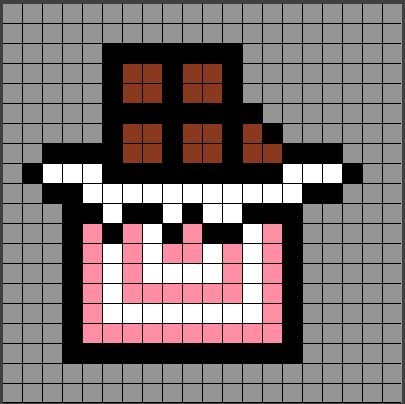 Рисунки по клеточкам еда маленькие