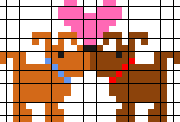 Собачка по клеткам