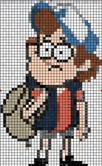 Диппер из Гравити Фолз в клетку