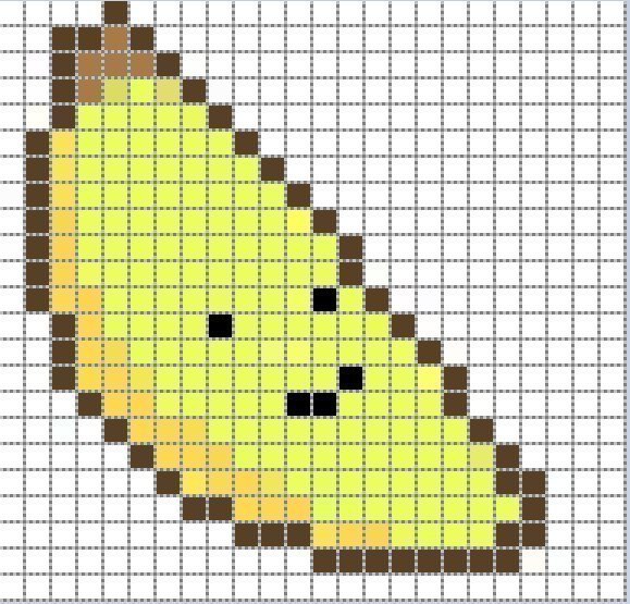 Рисование по клеточкам еда фрукты