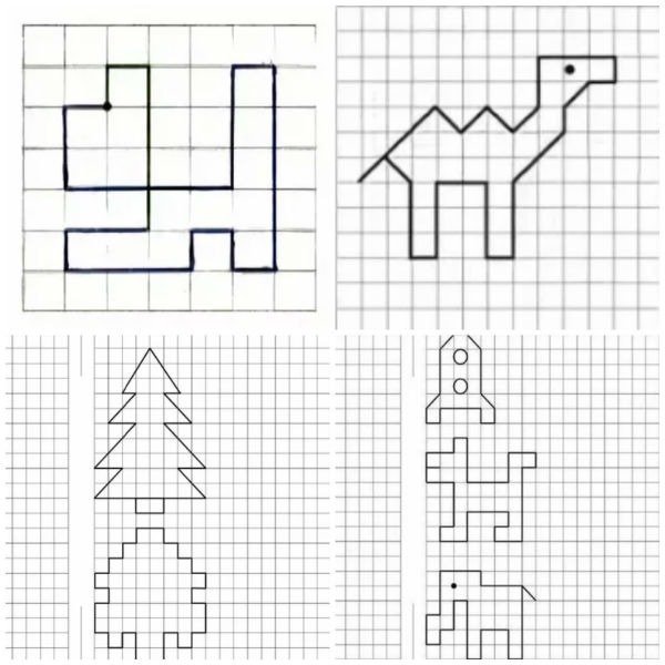 Рисование по клеточкам в тетради для начинающих