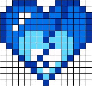 Рисунки по клеточкам голубые лёгкие