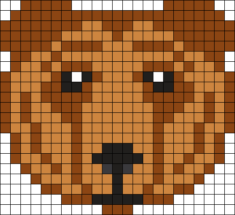 Мордочки животных по клеточкам