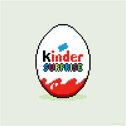 Рисунок пиксели Киндер