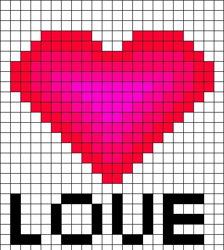 Сердечко по клеткам