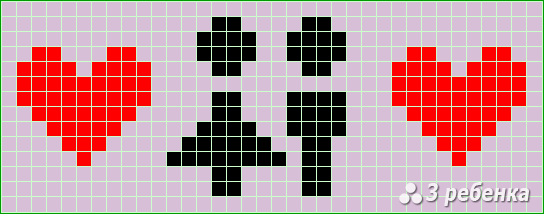Рисунки по клеточкам парные