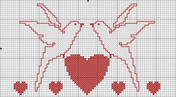 Вышивка по клеточкам любовь