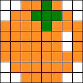 Мини рисунки по клеточкам фрукты и овощи
