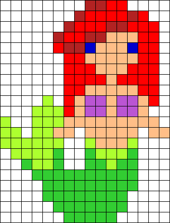 Русалка по клеточкам