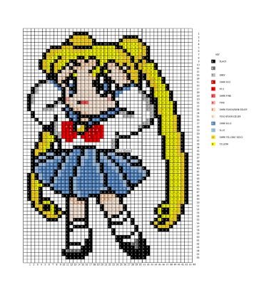 Схемы для вышивания Сейлор Мун