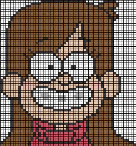 Рисунки по клеточкам Гравити Фолз