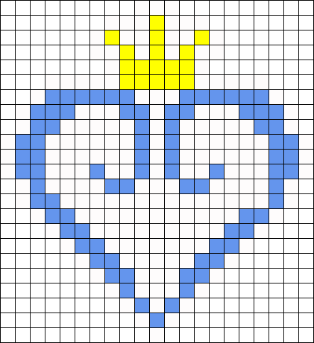 Корона по клеточкам в тетради