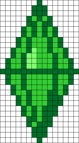 Маленькие рисуночки по клеточкам зеленые