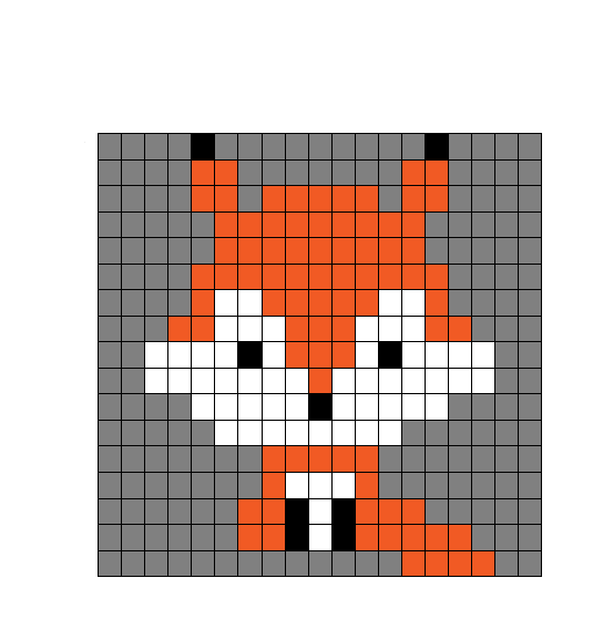 Жаккард для вязания Лисичка