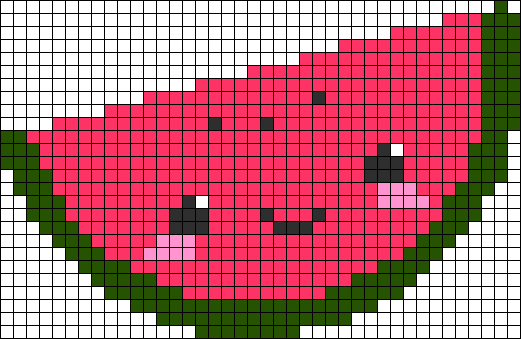 Рисовать по клеточкам Арбуз