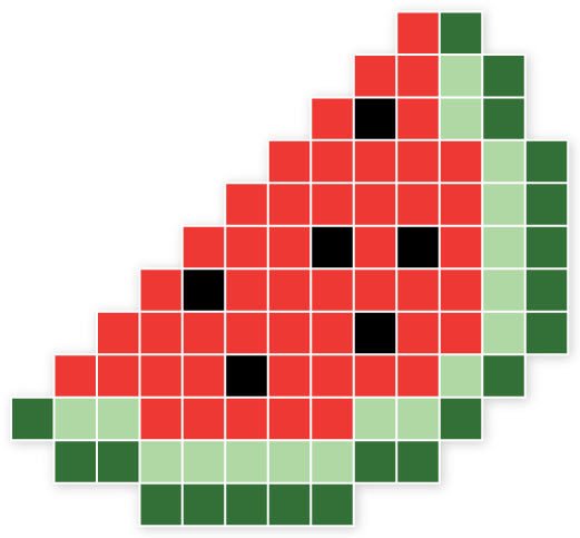 Арбуз по клеткам