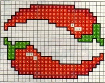 Схема вышивки крестом перец Чили