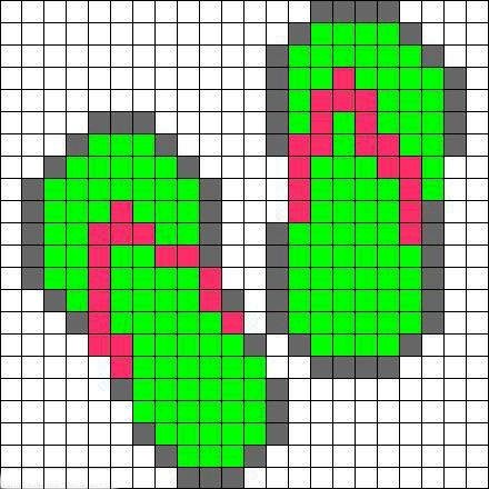 Рисунки по клеточкам летние