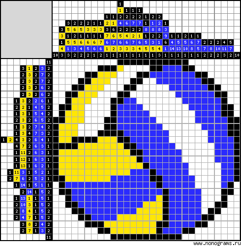 Волейбольный мяч по клеточкам