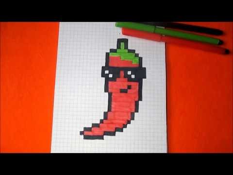 Перец по клеточкам в тетради