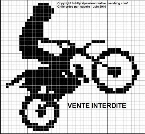 Вышивка крестом мотоцикл схема