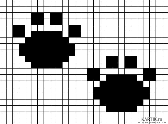 Лапа по клеточкам