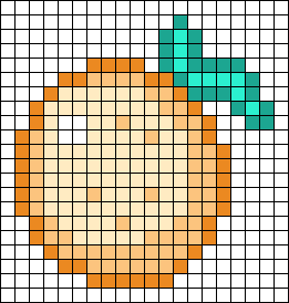 Киви по клеточкам в тетради