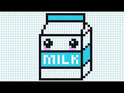 Картинки по клеточкам молоко