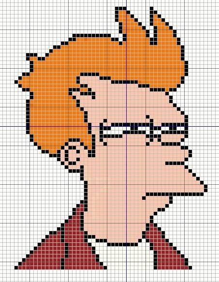 Схема вышивки Мем