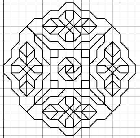 Геометрический орнамент клетка