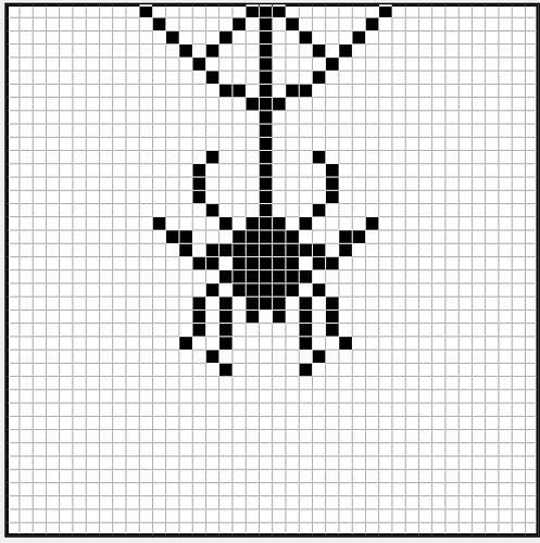 Вышивка крестиком паук