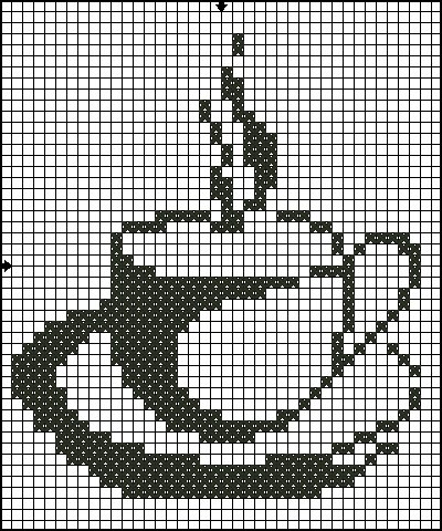 Схема вышивки чашка кофе