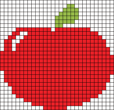Рисунки по клеточкам фрукты