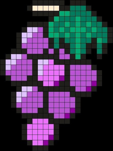 Рисование по клеткам виноград