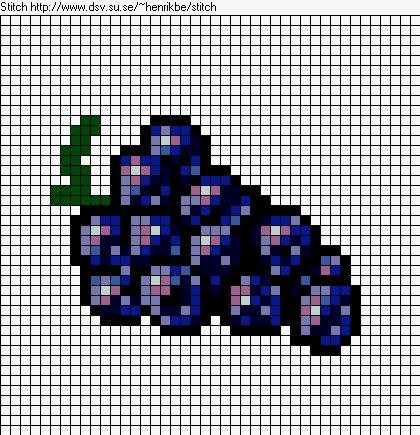 Рисование по клеткам виноград