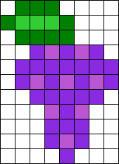 Рисование по клеткам виноград