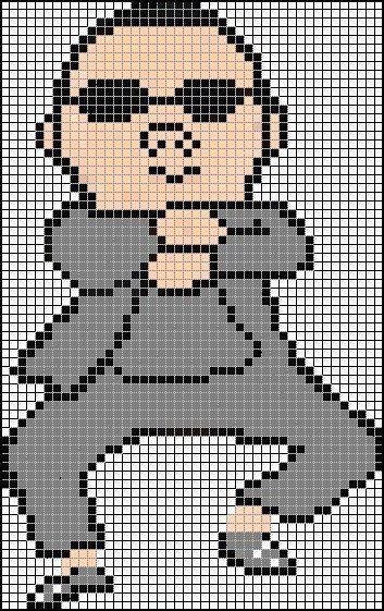 Пиксель арт черно белый