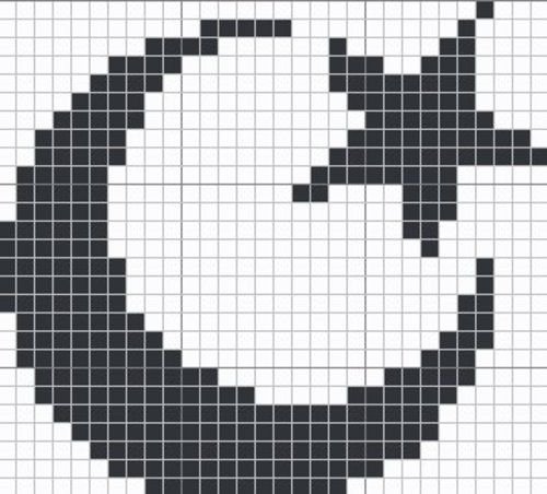 Полумесяц по клеточкам