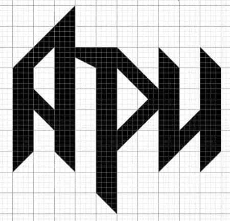 Рисунки по клеткам надписи