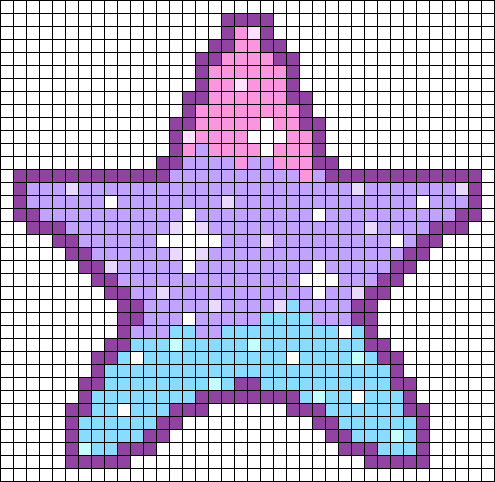 Звездочка по клеточкам в тетради