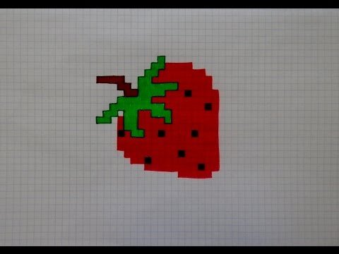 Рисовать по клеточкам клубнику