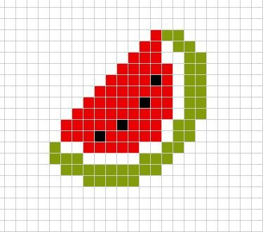 Вышивание крестиком фрукты Арбуз