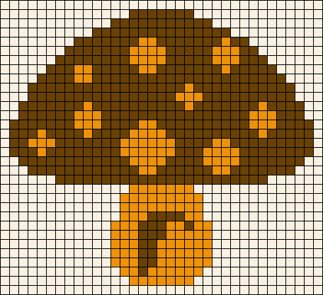 Рисование по клеткам грибок