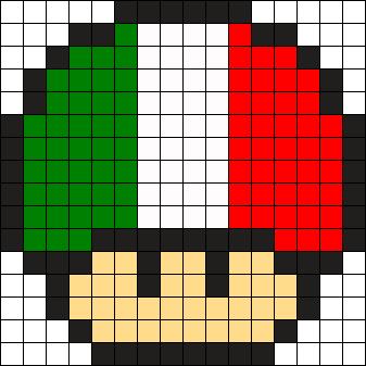 Рисунки по клеточкам гриб