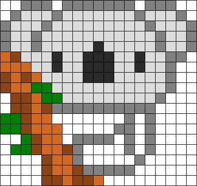 Рисунки по клеточкам в тетради коала