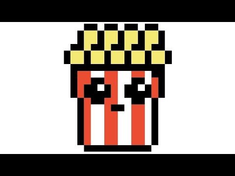 Рисование по клеточкам попкорн