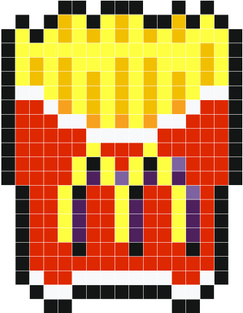 Картошка фри пиксель арт