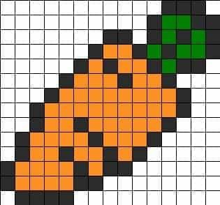 Рисунки по клеточкам морковь