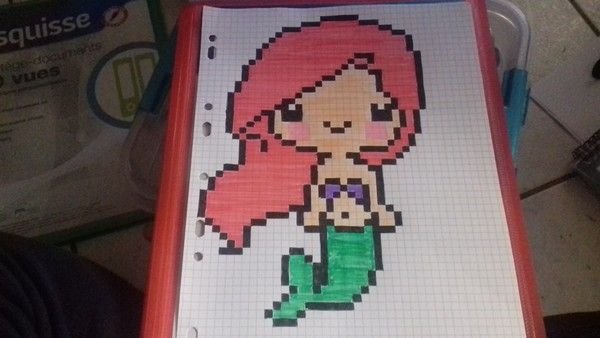 Рисунки по клеточкам в тетради Ариэль